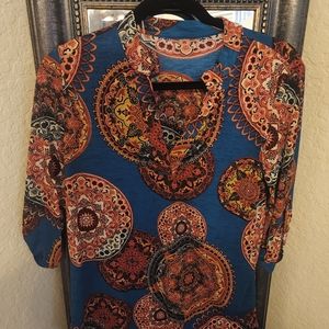 Size small  tunic multi colored